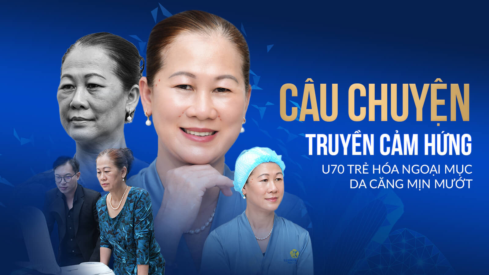 Banner cơ sở vật chất và câu chuyện truyền cảm hứng tại thẩm mỹ viện Keangnam Korea