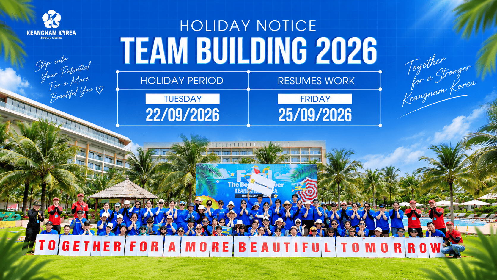 Keangnam Korea Holiday Schedule September 2026 | Team Building 1 team building 2026